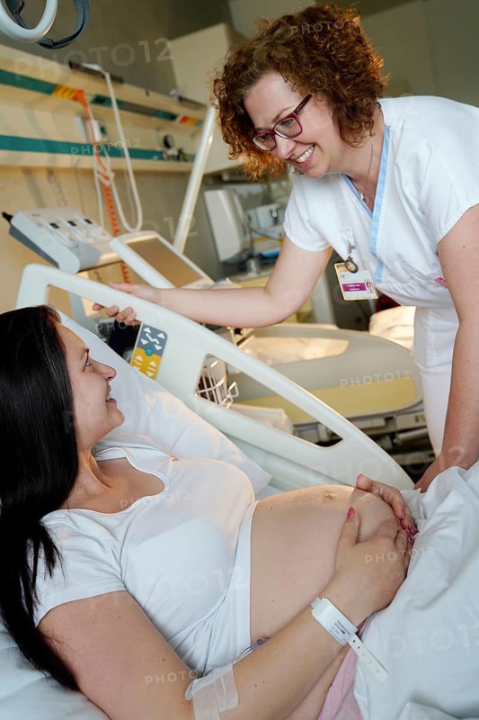 Nurse with patient