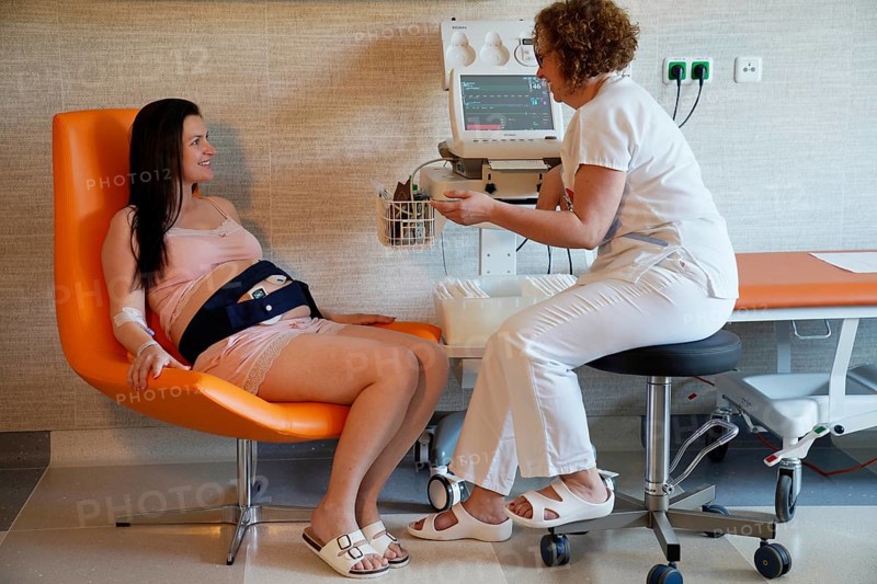 Nurse with patient