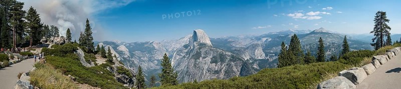 View from the trail to Glacier Point to Yosemite Valley with Half Dome