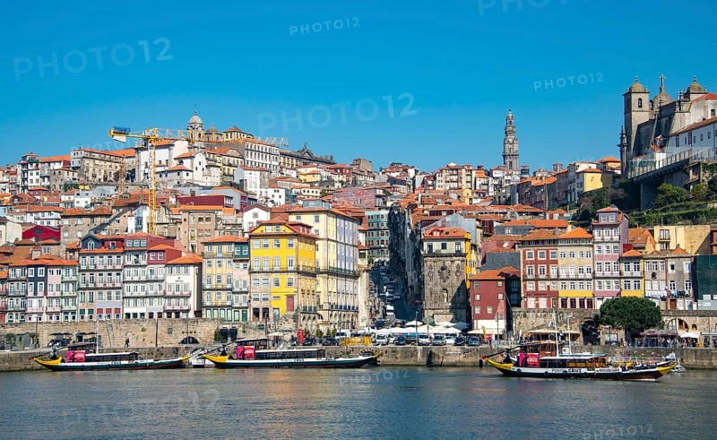 Historic old town Ribeira with church tower of the church Igreja dos Clerigos