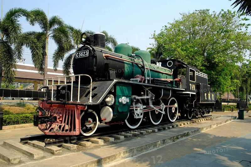 Historic steam locomotive C 5623 of the Death Railway Death Railway