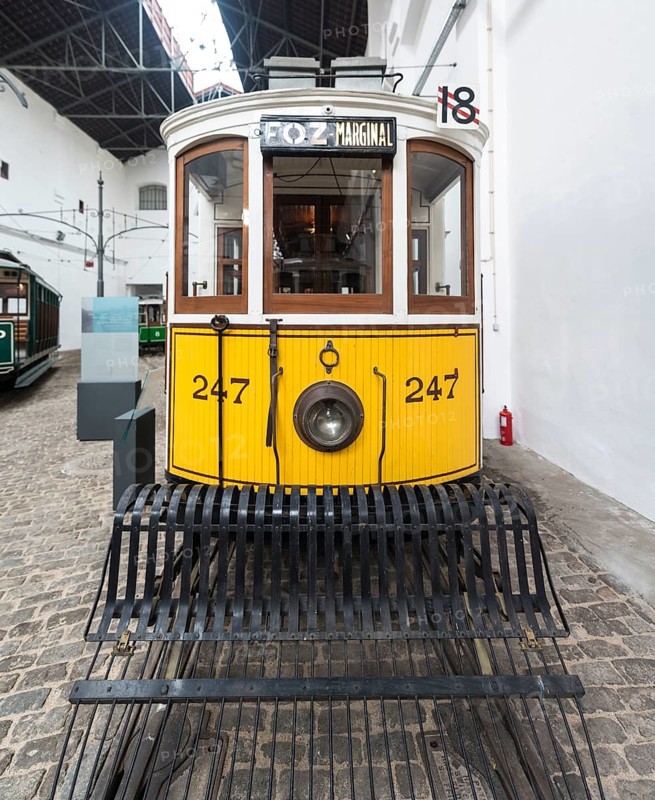Old yellow tram