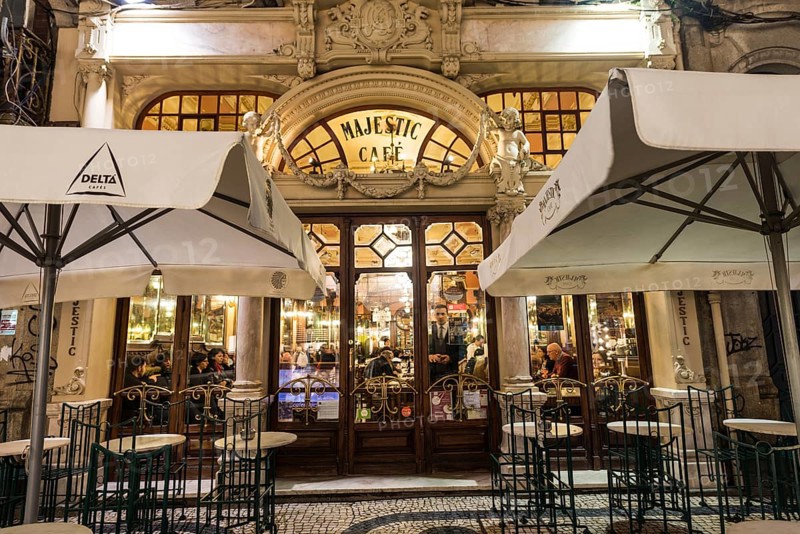 Majestic Cafe at night
