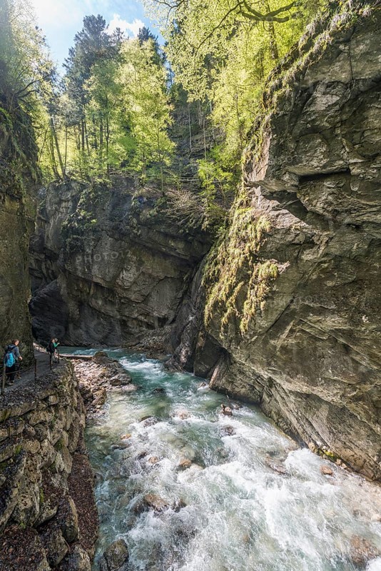 Partnach River flowing into Partnach Gorge