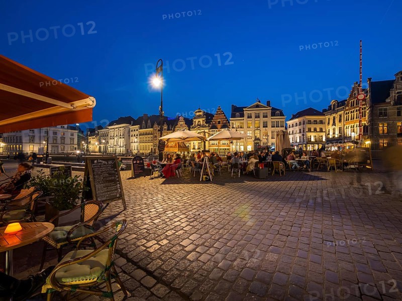 Promenade on the Graslei with ancient guildhalls