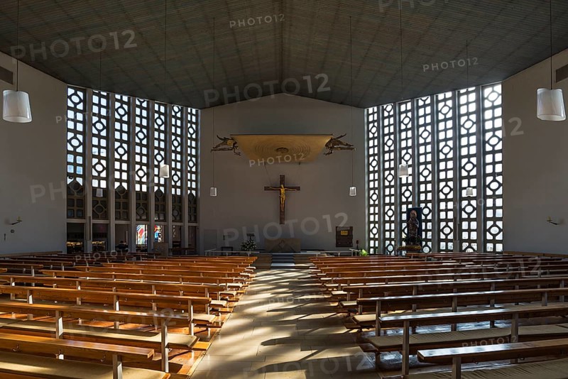 Interior of the catholic parish Maria Immaculata