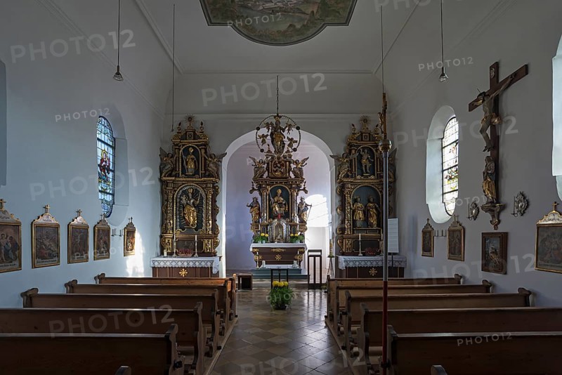 Church room with altar of the parish St. Martin