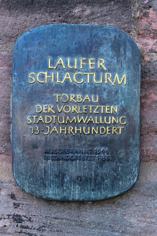 Information board at Laufer Schlagturm