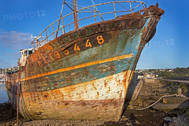 Shipwrecks of old fishing boats