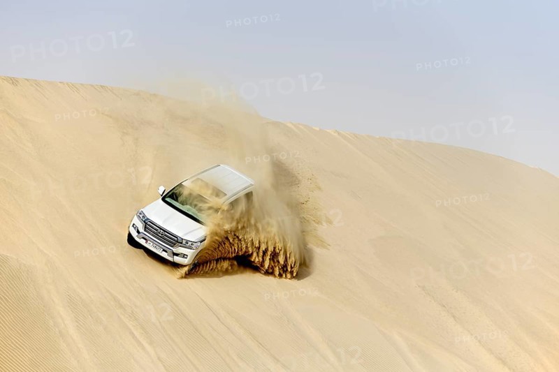 Jeep tour in the sandy desert