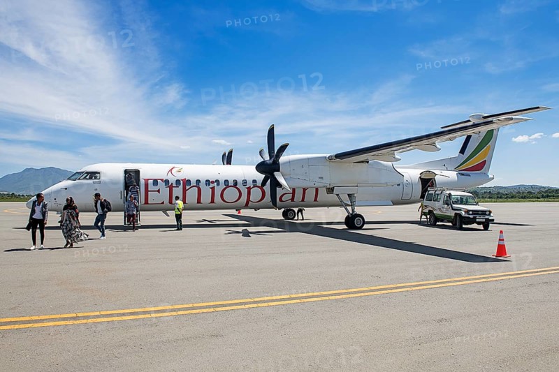 Passenger aircraft at airport