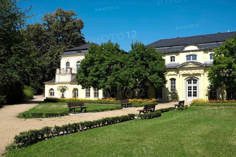 Teahouse and orangery in palace garden Altenburg