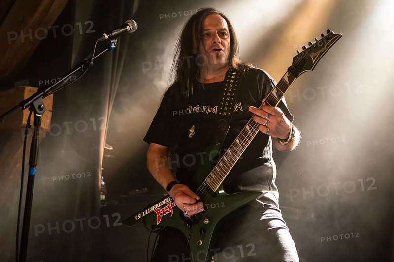 Guitarist of the Swiss metal band Piranha live in the Schuur Lucerne