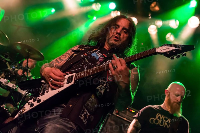 Guitarist of the Swiss metal band Piranha live in the Schuur Lucerne