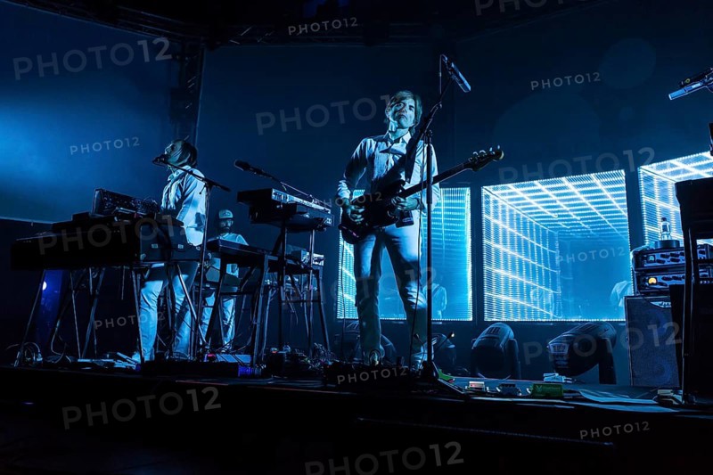 The French synth-pop band Air with guitarist Nicolas Godin and keyboarder Jean-Benoit Dunckel live at the Blue Balls Festival in Lucerne