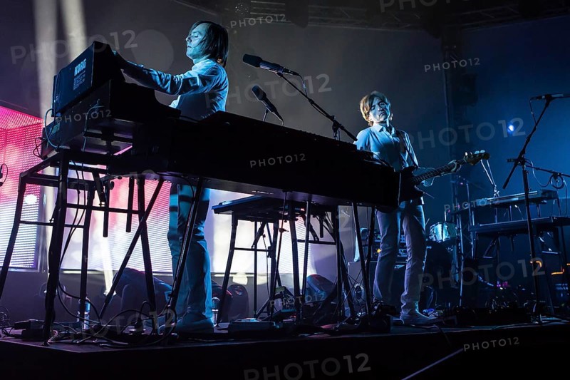 The French synth-pop band Air with guitarist Nicolas Godin and keyboarder Jean-Benoit Dunckel live at the Blue Balls Festival in Lucerne