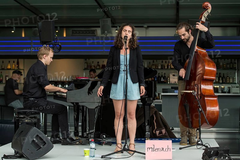 The Swiss dialect singer Milena live at the Blue Balls Festival Lucerne