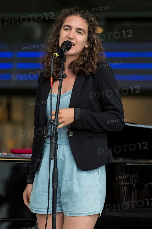 The Swiss dialect singer Milena live at the Blue Balls Festival Lucerne