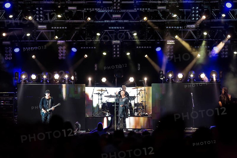 The British band Skunk Anansie with singer Deborah Anne Dyer alias Skin live at the 26th Heitere Open Air in Zofingen