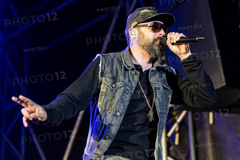The German rapper and producer Paul Hartmut Wurdig alias Sido live at the 26th Heitere Open Air in Zofingen