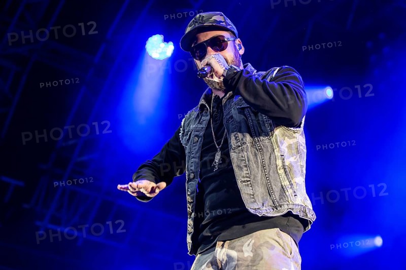 The German rapper and producer Paul Hartmut Wurdig alias Sido live at the 26th Heitere Open Air in Zofingen