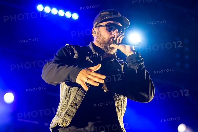 The German rapper and producer Paul Hartmut Wurdig alias Sido live at the 26th Heitere Open Air in Zofingen