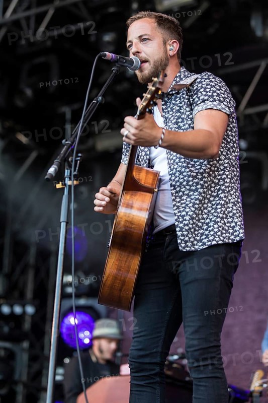 The British singer and musician James Morrison live at the 26th Heitere Open Air in Zofingen
