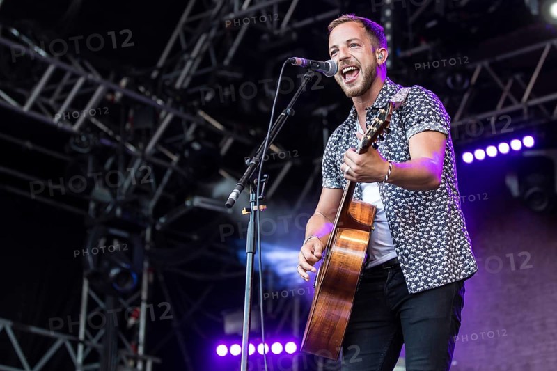 The British singer and musician James Morrison live at the 26th Heitere Open Air in Zofingen