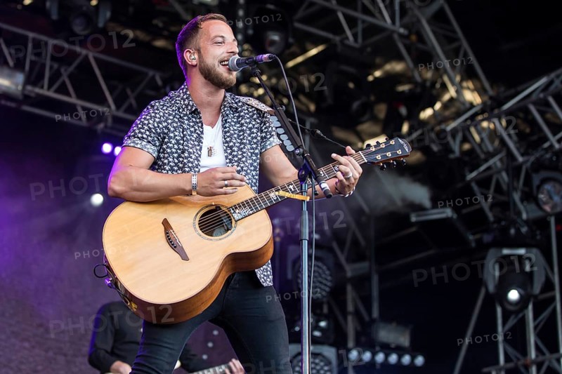 The British singer and musician James Morrison live at the 26th Heitere Open Air in Zofingen