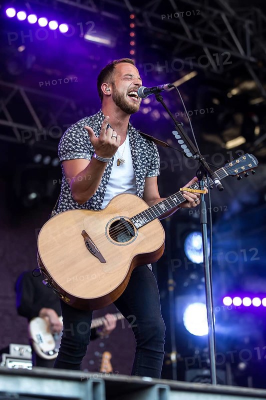 The British singer and musician James Morrison live at the 26th Heitere Open Air in Zofingen