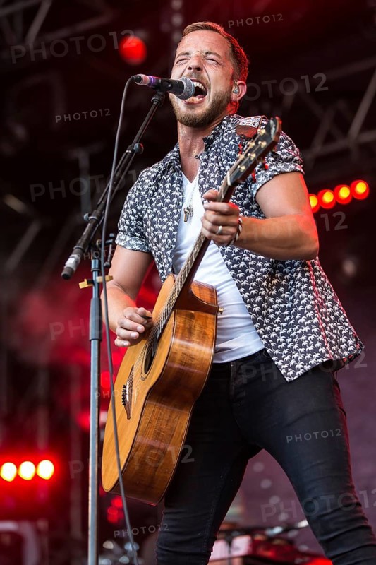 The British singer and musician James Morrison live at the 26th Heitere Open Air in Zofingen
