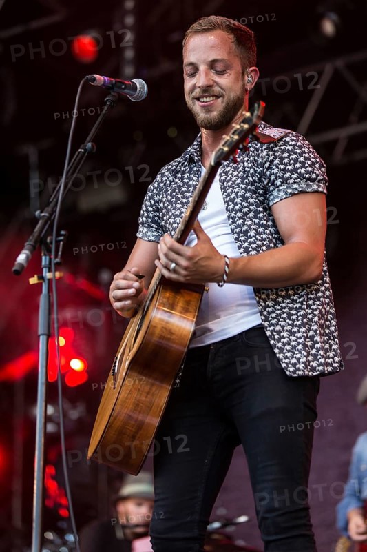 The British singer and musician James Morrison live at the 26th Heitere Open Air in Zofingen
