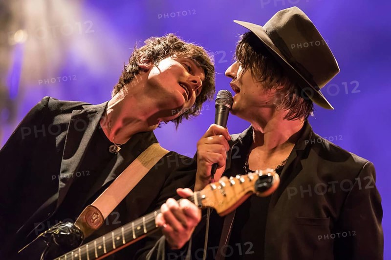 The British rock musician Peter Doherty live at the 25th Blue Balls Festival in Lucerne