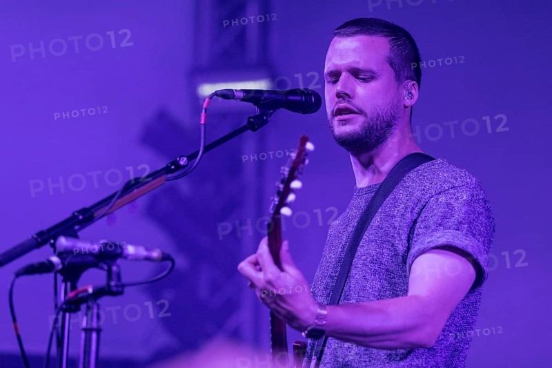 The English alternative rock band White Lies with frontman Harry McVeigh live at the 25th Blue Balls Festival in Lucerne