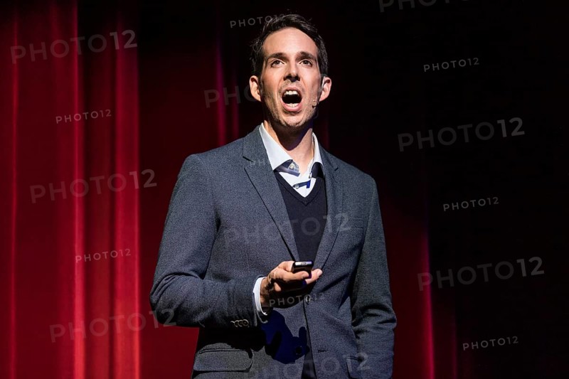 Leading actor Christian Sollberger as Julian at Musical 95 - Ninety-Five live at Le Theatre im Gersag