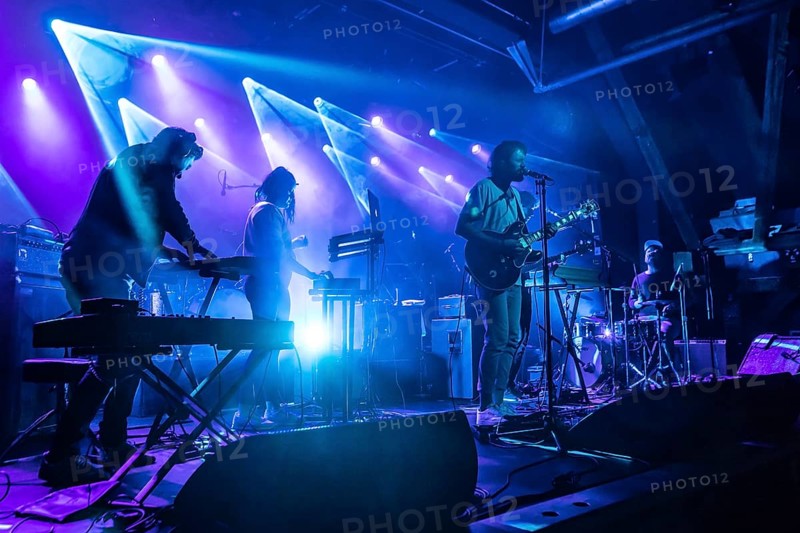 The Swiss band The Espionne with singer and front man Roger conductor live in the Schuur Luzern