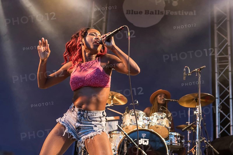 The American blues rock band Southern Avenue with singer Tierinii Jackson live at the 26th Blue Balls Festival in Lucerne