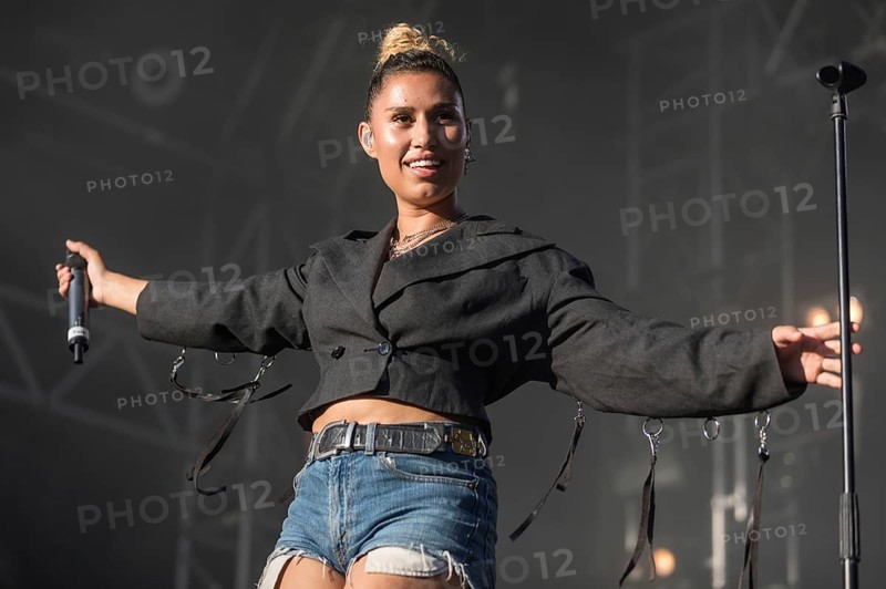 British R & B and pop singer and songwriter Rachel Keen aka Raye live at the 28th Heitere Open Air in Zofingen Aargau