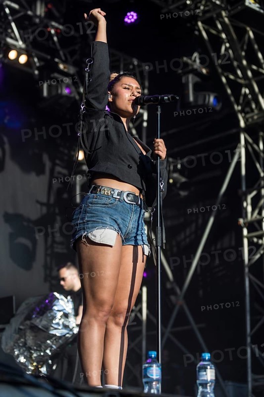 British R & B and pop singer and songwriter Rachel Keen aka Raye live at the 28th Heitere Open Air in Zofingen Aargau