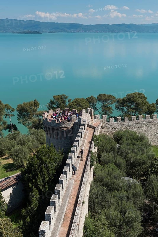 Fortress wall with tourists