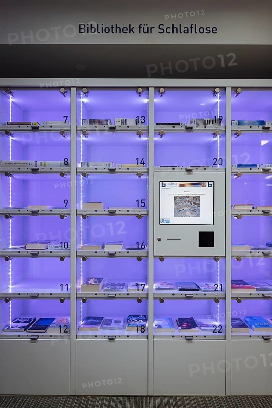 Shelves with books and DVDs