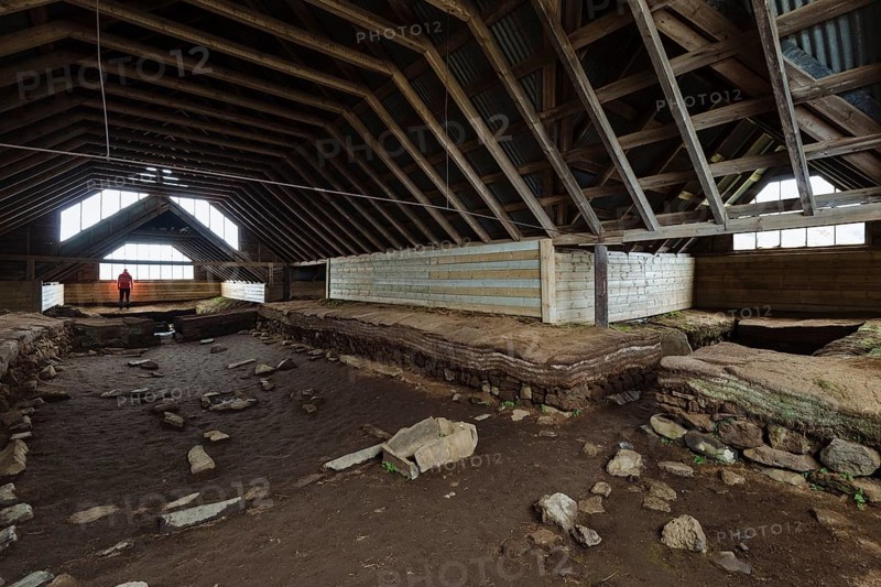 Excavation of the foundations of a nave