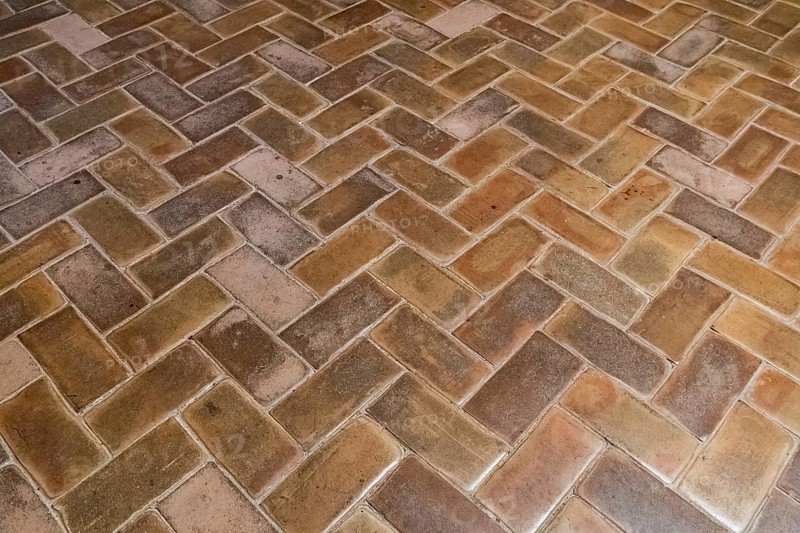 Brown clay tiles