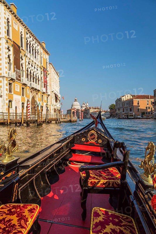 View from gondola of Grand canal with the Palazzo Cavalli-Franchetti palace in San Marco district