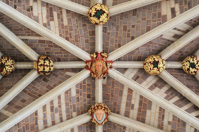 Decorated fan vaulting