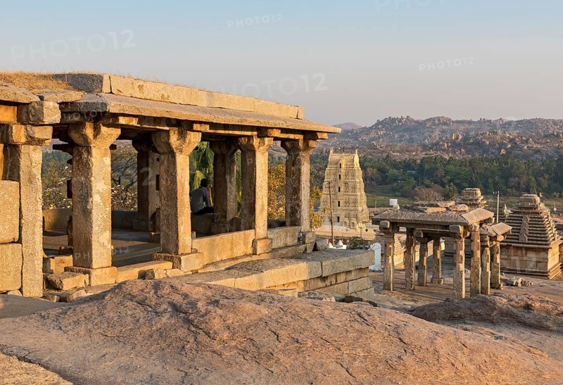Temples on Hemakuta hill with Virupaksha Temple