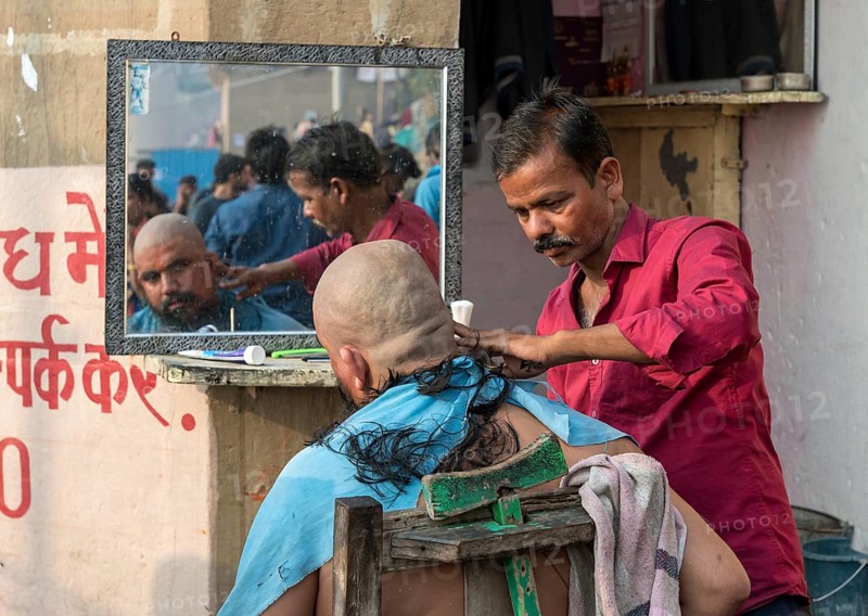 Street barber shop
