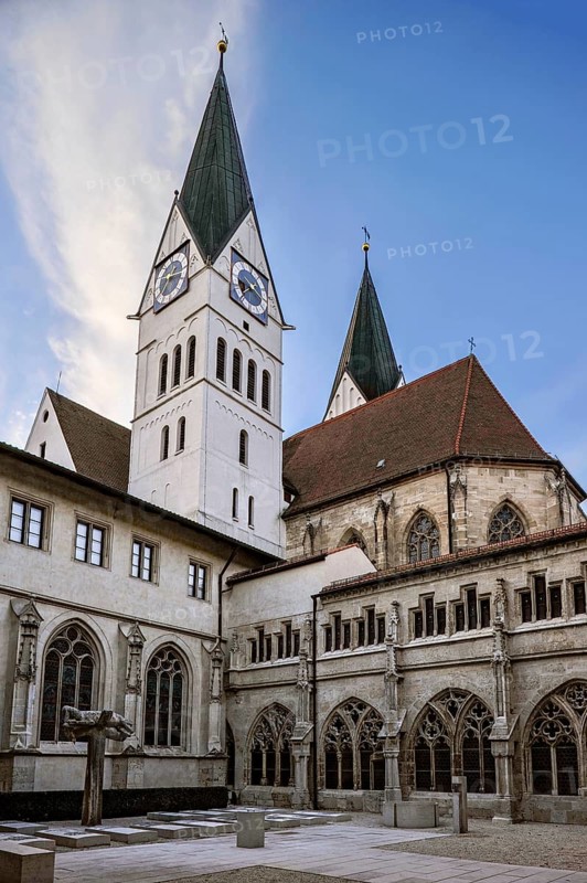 Gothic Cathedral St. Salvator or St. Willibald with Cloister