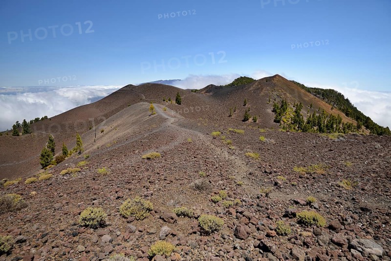 View from the volcano La Deseada to the volcano Duraznero