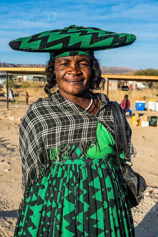 Herero woman in traditional clothes